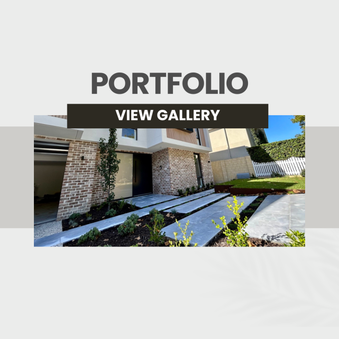 An image of a home with the words portfolio view gallery.